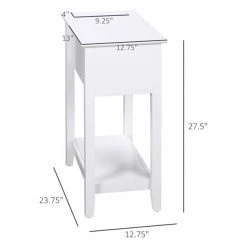 Table pour canapé HomCom rectangulaire en composite blanc à dessus rabattable -HOMCOM Soldes 2022 330979449 AlternateImage2 l