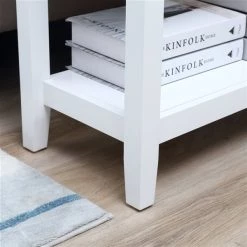 Table pour canapé HomCom rectangulaire en composite blanc à dessus rabattable -HOMCOM Soldes 2022 330979449 AlternateImage4 l