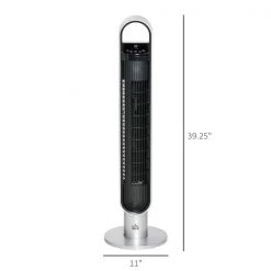 Ventilateur tour oscillant argent et noir pour l'intérieur par HomCom de 39 po à 3 vitesses -HOMCOM Soldes 2022 330979464 AlternateImage2 l
