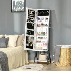 Armoire à bijoux HomCom noir et blanc autoportante verrouillable -HOMCOM Soldes 2022 330979481 AlternateImage3 l