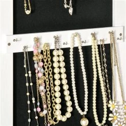 Armoire à bijoux HomCom noir et blanc autoportante verrouillable -HOMCOM Soldes 2022 330979481 AlternateImage4 l