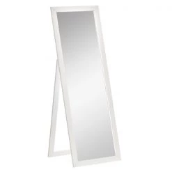 Miroir plain-pied HomCom rectangulaire de 59 po x 20,75 po avec cadre blanc