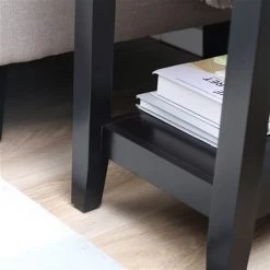 Table pour canapé HomCom rectangulaire en composite noir à dessus rabattable -HOMCOM Soldes 2022 330979548 AlternateImage4 l