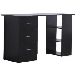 Bureau d'ordinateur HomCom noir moderne/contemporain de 47,25 po