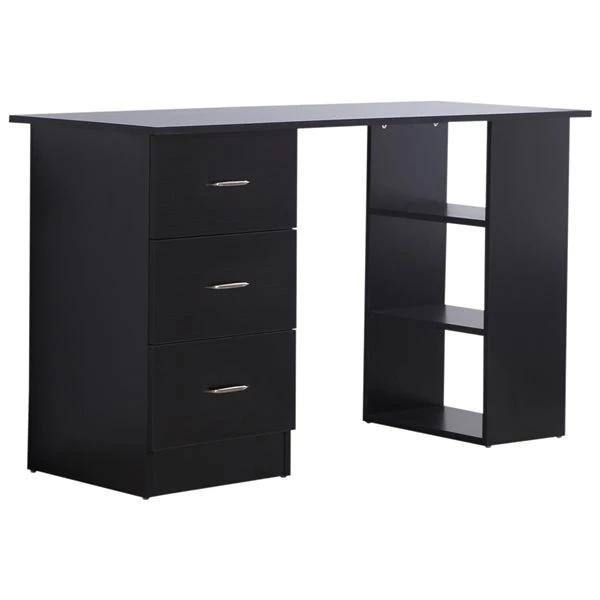 Bureau d'ordinateur HomCom noir moderne/contemporain de 47,25 po 1 Bureau d'ordinateur HomCom noir moderne/contemporain de 47,25 po