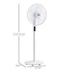 Ventilateur sur pieds HomCom d'intérieur à oscillation 3 vitesses blanc de 17,75 po 6 Ventilateur sur pieds HomCom d'intérieur à oscillation 3 vitesses blanc de 17,75 po -HOMCOM Soldes 2022 330982045 AlternateImage2 l