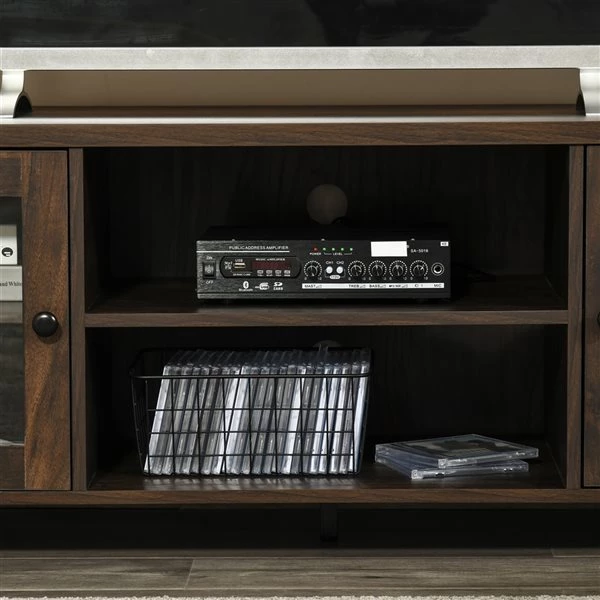 Meuble télé HomCom brun de 55 po 5 Meuble télé HomCom brun de 55 po – Image 5