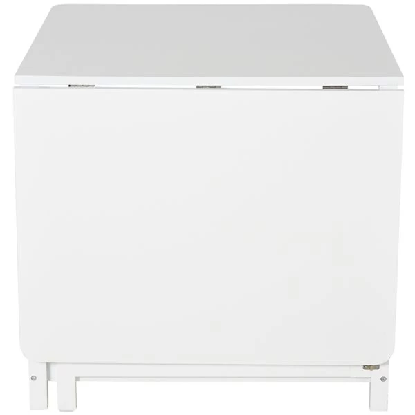 Table à abattants extensible HomCom rectangulaire en MDF blanc 4 Table à abattants extensible HomCom rectangulaire en MDF blanc – Image 4