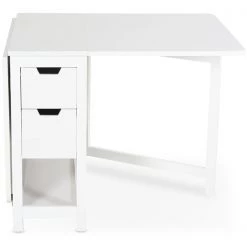 Table à abattants extensible HomCom rectangulaire en MDF blanc 9 Table à abattants extensible HomCom rectangulaire en MDF blanc -HOMCOM Soldes 2022 330982051 AlternateImage4 l