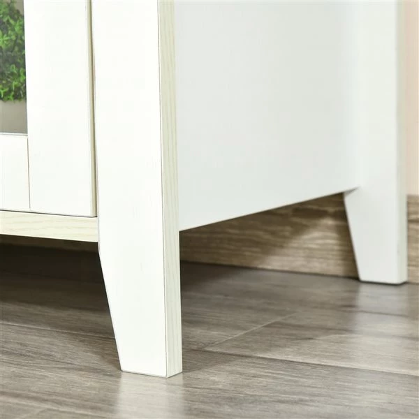 Meuble télé HomCom blanc de 55 po 4 Meuble télé HomCom blanc de 55 po – Image 4