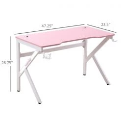 Bureau d'ordinateur HomCom moderne/contemporain rose de 47,25 po 7 Bureau d'ordinateur HomCom moderne/contemporain rose de 47,25 po -HOMCOM Soldes 2022 330982055 AlternateImage2 l