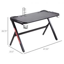 Bureau d'ordinateur HomCom moderne/contemporain noir de 47,25 po 7 Bureau d'ordinateur HomCom moderne/contemporain noir de 47,25 po -HOMCOM Soldes 2022 330982056 AlternateImage2 l