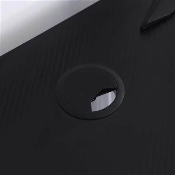 Bureau d'ordinateur HomCom moderne/contemporain noir de 47,25 po 4 Bureau d'ordinateur HomCom moderne/contemporain noir de 47,25 po – Image 4