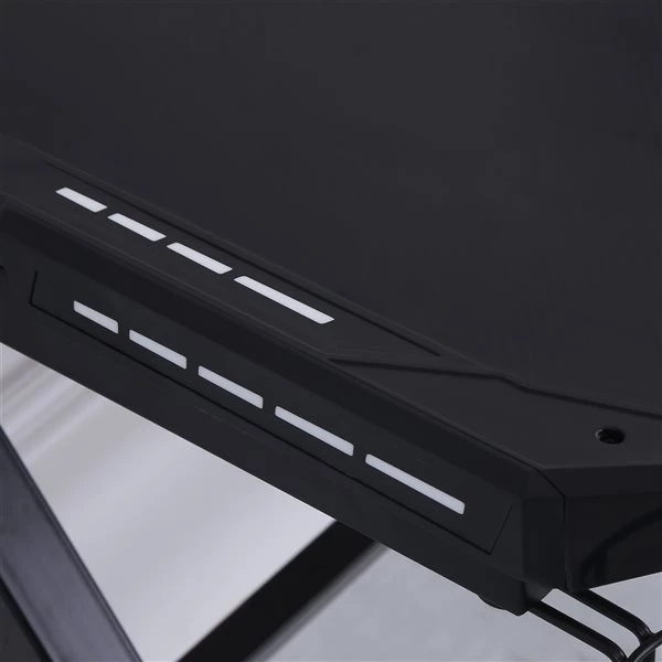 Bureau d'ordinateur HomCom moderne/contemporain noir de 47,25 po 5 Bureau d'ordinateur HomCom moderne/contemporain noir de 47,25 po – Image 5