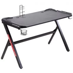 Bureau d'ordinateur HomCom moderne/contemporain noir de 47,25 po