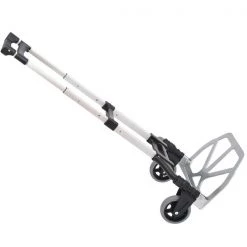 Chariot à main pliable en plastique argenté à 2 roues par HomCom, 154 lb