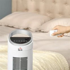 Tour de ventilation d'intérieur blanche HomCom 3 vitesses à oscillation de 11,75 po -HOMCOM Soldes 2022 330989479 AlternateImage3 l