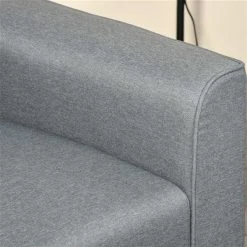 Fauteuil d'appoint moderne par HomCom en mélange de polyester gris 9 Fauteuil d'appoint moderne par HomCom en mélange de polyester gris -HOMCOM Soldes 2022 330992257 AlternateImage4 l