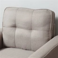 Fauteuil d'appoint moderne par HomCom en mélange de polyester beige 8 Fauteuil d'appoint moderne par HomCom en mélange de polyester beige -HOMCOM Soldes 2022 330992263 AlternateImage3 l