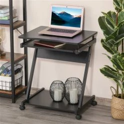 Bureau d'ordinateur noir par HomCom moderne et contemporain de 23,5 po -HOMCOM Soldes 2022 330992264 AlternateImage3 l