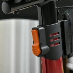 Déambulateur à roulettes en aluminium noir et rouge pliant par HomCom avec dossier de siège -HOMCOM Soldes 2022 330992265 AlternateImage3 l