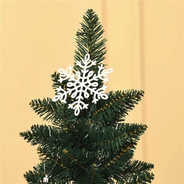 Sapin de Noël artificiel vert mince sur pied par HomCom de 6 pi 4 Sapin de Noël artificiel vert mince sur pied par HomCom de 6 pi – Image 4