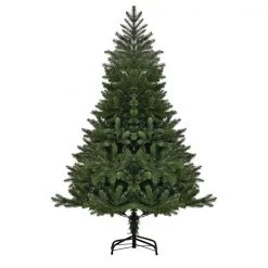 Sapin de Noël artificiel charnu sur pied par HomCom de 5 pi, vert