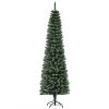 Sapin de Noël artificiel vert mince sur pied par HomCom de 6,5 pi