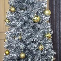 Sapin de Noël artificiel argent mince sur pied par HomCom de 7 pi 6 Sapin de Noël artificiel argent mince sur pied par HomCom de 7 pi -HOMCOM Soldes 2022 331003144 AlternateImage3 l