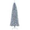 Sapin de Noël artificiel argent mince sur pied par HomCom de 7 pi