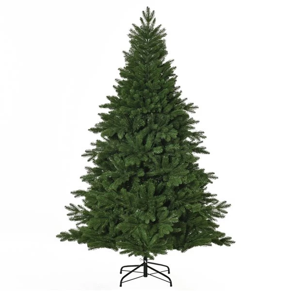 Sapin de Noël artificiel vert charnu sur pied par HomCom de 6 pi 1 Sapin de Noël artificiel vert charnu sur pied par HomCom de 6 pi