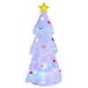 Arbre de Noël blanc gonflable par HomCom de 8 pi avec lumière interne