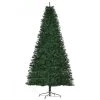 Sapin de Noël artificiel vert charnu sur pied par HomCom de 8 pi