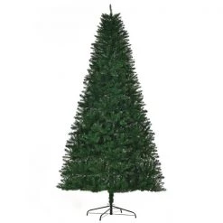 Sapin de Noël artificiel vert charnu sur pied par HomCom de 8 pi