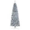 Sapin de Noël artificiel argent charnu sur pied par HomCom de 6 pi