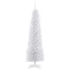 Sapin de Noël artificiel blanc mince sur pied par HomCom de 6 pi