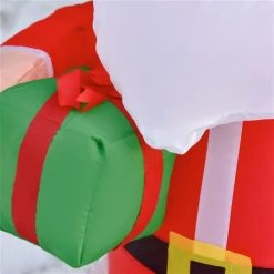 Père Noël gonflable par HomCom de 4 pi avec lumière interne -HOMCOM Soldes 2022 331003187 AlternateImage4 l
