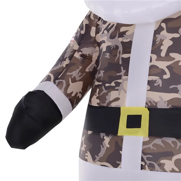 Père Noël en tenue de camouflage gonflable par HomCom de 8 pi avec lumière interne 4 Père Noël en tenue de camouflage gonflable par HomCom de 8 pi avec lumière interne – Image 4