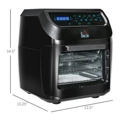 Friteuse à air chaud 8 en 1 HomCom noir de 1700 W -HOMCOM Soldes 2022 331014275 AlternateImage2 l