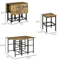 Ensemble de table à manger HomCom industriel -HOMCOM Soldes 2022 331014292 AlternateImage2 l