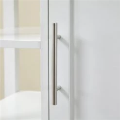 Chariot de cuisine HomCom avec base en composite blanc et dessus en bois composite (19-in x 27.25-in x 35-in) -HOMCOM Soldes 2022 331014361 AlternateImage4 l