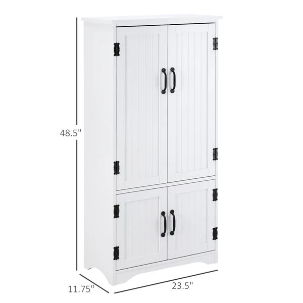 Garde-manger HomCom en composite blanc 3 Garde-manger HomCom en composite blanc – Image 3