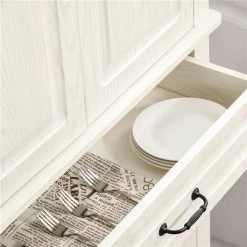 Garde-manger HomCom en composite blanc cassé 8 Garde-manger HomCom en composite blanc cassé -HOMCOM Soldes 2022 331014377 AlternateImage3 l