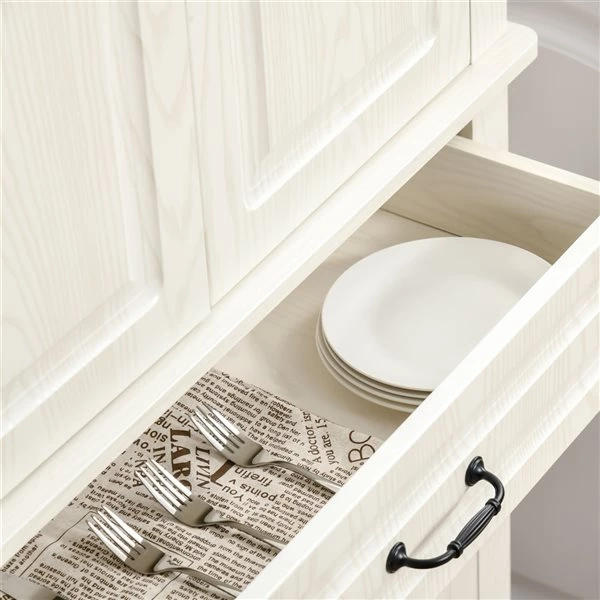 Garde-manger HomCom en composite blanc cassé 4 Garde-manger HomCom en composite blanc cassé – Image 4