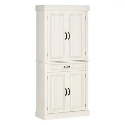 Garde-manger HomCom en composite blanc cassé